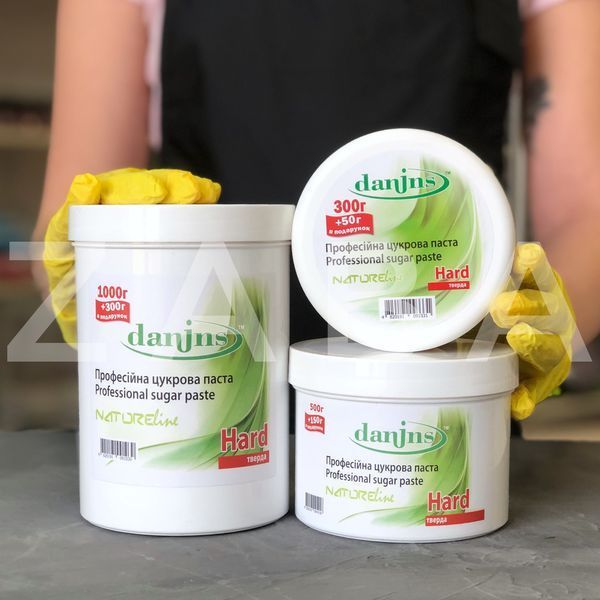 Цукрова паста Danins Hard (тверда) професійна, 300 + 50 г 2459 фото