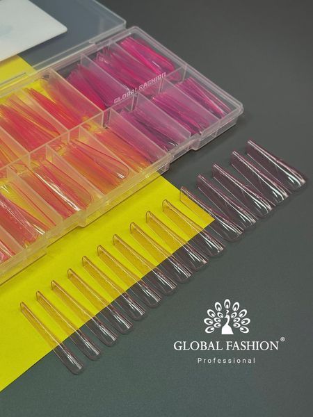 Верхние формы с разметкой для френча розовые Global Fashion 15 размеров, 150 шт 22809 фото