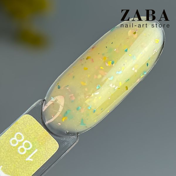 Designer Professional Yuki base 188 - Цветная база с хлопьями Юки, 9 мл 62635 фото