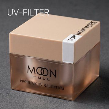Топ для гель-лака без липкого слоя Top Non-Wipe с UV-фильтром MOON FULL, 30 мл 35049 фото