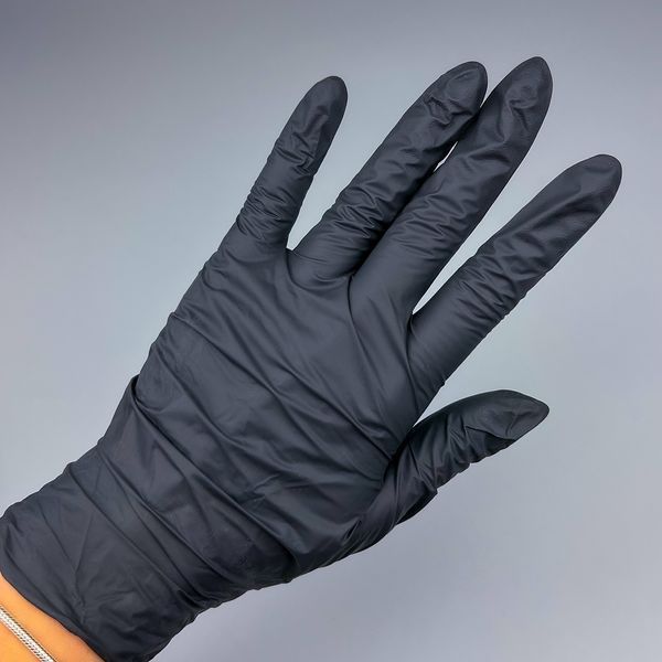 Перчатки нитрил без пудри нестерильные XS, MediOk Black, 100 шт 7403 фото