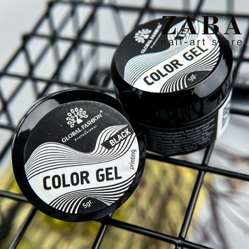 Global Fashion Color gel &ndash; Гель-краска черная, 5 мл 62423 фото