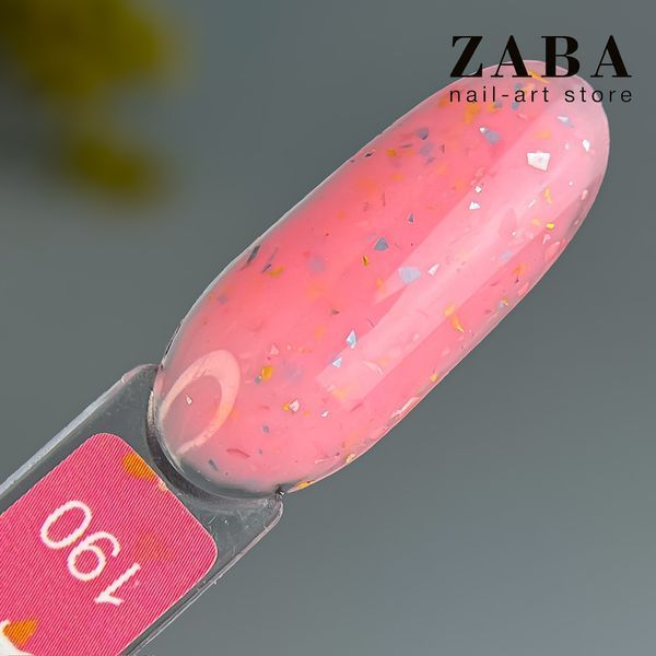 Designer Professional Yuki base 190 - Кольорова база з пластівцями Юкі, 9 мл 62637 фото