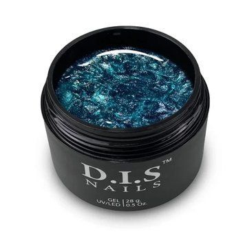 D.I.S Nails HARD AZURE & SHIMMER - камуфлюючий твердий гель із шимером 28 г 13239 фото