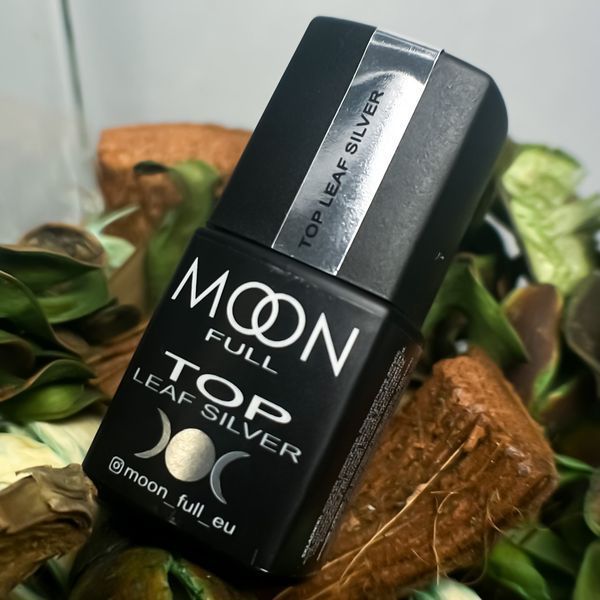 Топ глянцевий зі срібною поталлю Moon Full Leaf Silver Top 8 мл 62658 фото