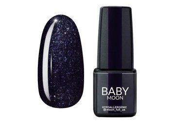 Гель-лак Baby Moon Midnight Gel polish, 6 мл №08 (черный с блестками) 7746 фото