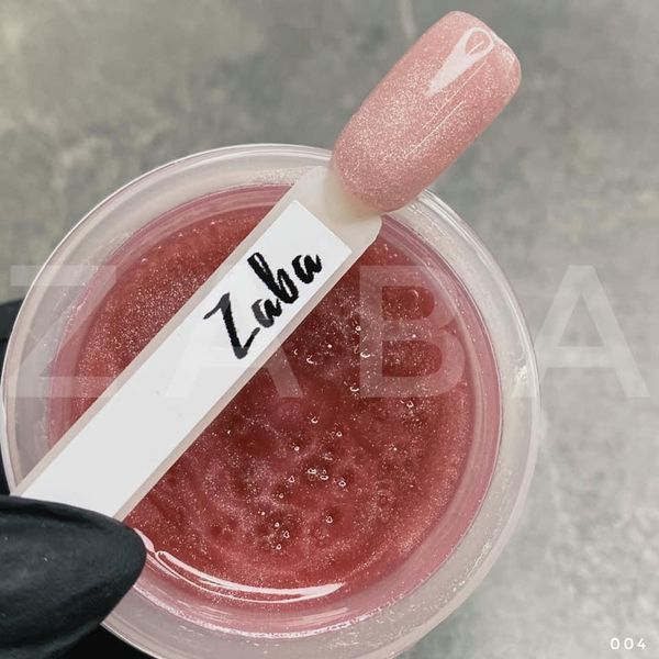 Полігель з шимером 004 Zaba Nail System, 15 г 5242 фото