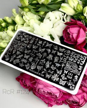 Пластина для стемпінгу RichColor‑124 | метелики, феї, натхнення, квіти 25114 фото
