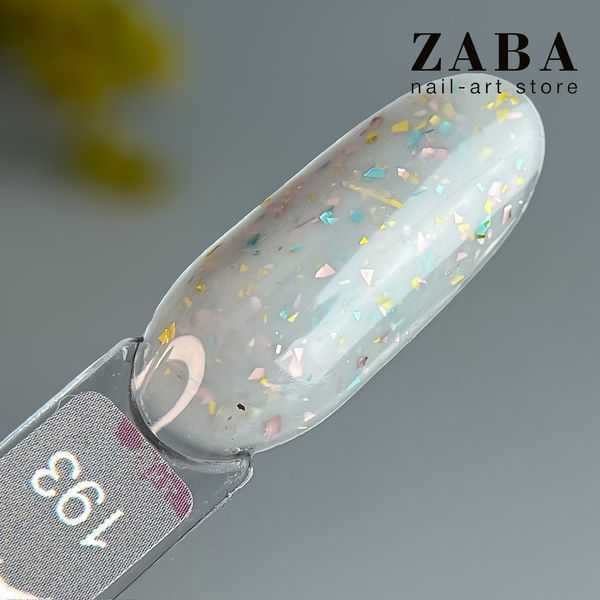 Designer Professional Yuki base 193 - Цветная база с хлопьями Юки, 9 мл 62640 фото