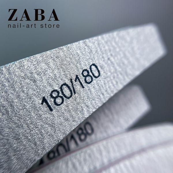 Пилка для нігтів дуга 180/180, 10 шт 62058 фото