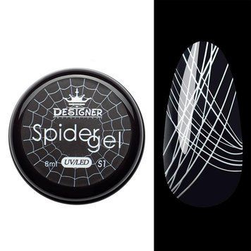 Паутинка БЕЛАЯ S-1 Spider Gel Designer Professional, 8 мл 62205 фото