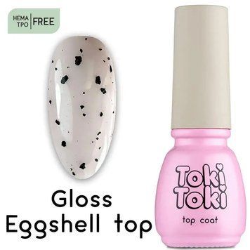 Топ без липкого шару Toki-Toki Gloss Eggshel Top, 5 мл 25361 фото