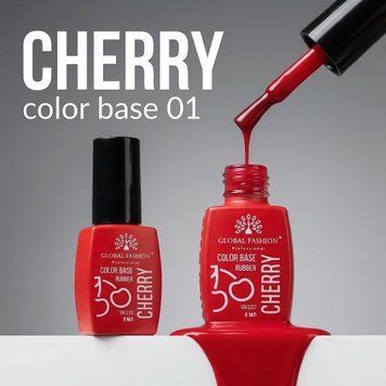 Global Fashion Каучукова база 001 Color Cherry 8 мл 11449 фото