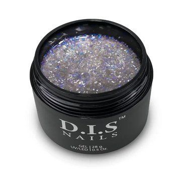 D.I.S Nails HARD STAR BLUE - камуфлюючий твердий гель із шимером 28 г 22691 фото