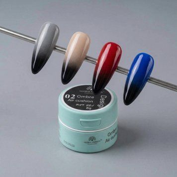 Гель‑фарба для омбре Global Fashion AIR Cushion №002 чорна, 8 г 25121 фото