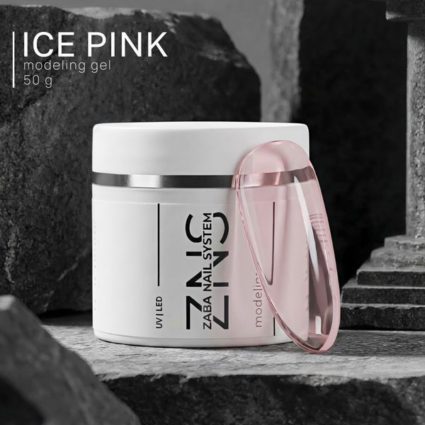 Гель прозрачно-розовый Zaba Nail system Ice-pink, 50 г 1922 фото