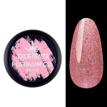Гель с шиммером 015 Platinum Gel Designer Professional, 5 мл 62195 фото