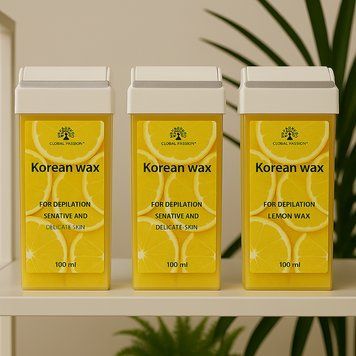 Віск для депіляції в картриджі Global Fashion Korean Wax Lemon, 100 мл 22806 фото
