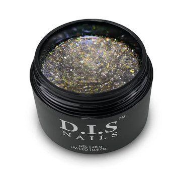 D.I.S Nails HARD STAR GOLD - камуфлюючий твердий гель із шимером 28 г 22693 фото