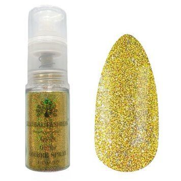 Спрей-пудра для омбре Global Fashion Quick Glitter Ombre Spray №LSY02 золотистая, 7.5 г 69868 фото