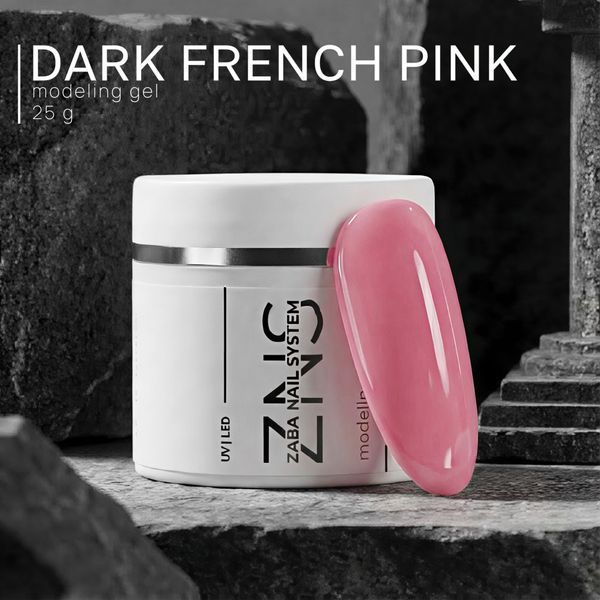 ZNS Гель для наращивания Modeling gel №009 Dark French Pink, 25 г 4970 фото