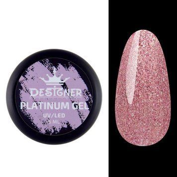 Гель з шиммером 003 Platinum Gel Designer Professional, 5 мл 62183 фото