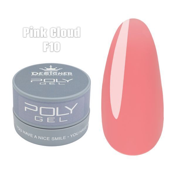 Полігель F10 - Pink Cloud - Designer Professional Polygel, 30 мл 62574 фото