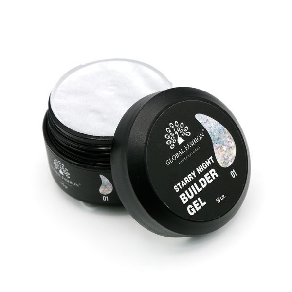 Гель для моделювання Starry Night 001 Global Fashion 15 г 11454 фото