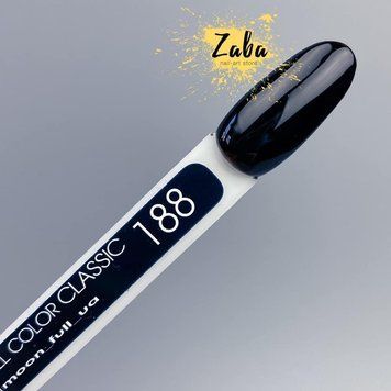 Гель-лак MOON FULL color Gel polish №188 (чёрный, эмаль), 8 мл 5589 фото