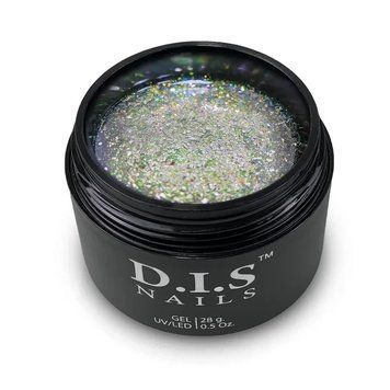 D.I.S Nails HARD STAR GREEN - камуфлюючий твердий гель із шимером 28 г 22694 фото