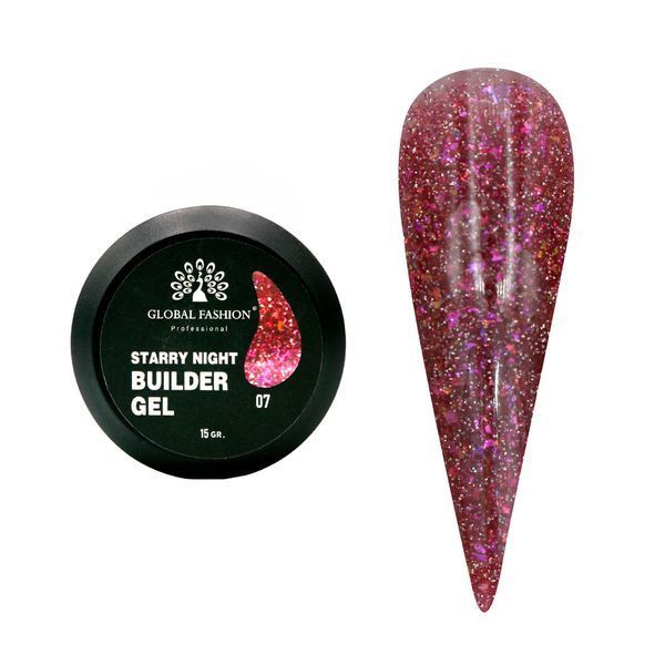 Гель для моделювання Starry Night 007 Global Fashion 15 г 11458 фото