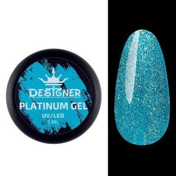 Гель с шиммером 009 Platinum Gel Designer Professional, 5 мл 62189 фото