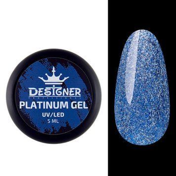 Гель с шиммером 010 Platinum Gel Designer Professional, 5 мл 62190 фото