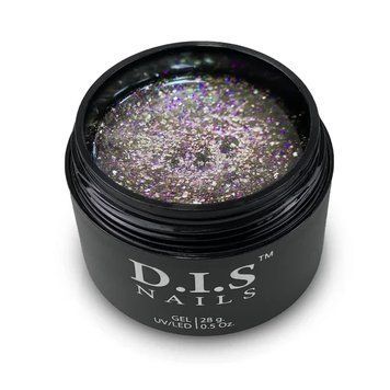 D.I.S Nails HARD STAR VIOLET - камуфлюючий твердий гель із шимером 28 г 22696 фото