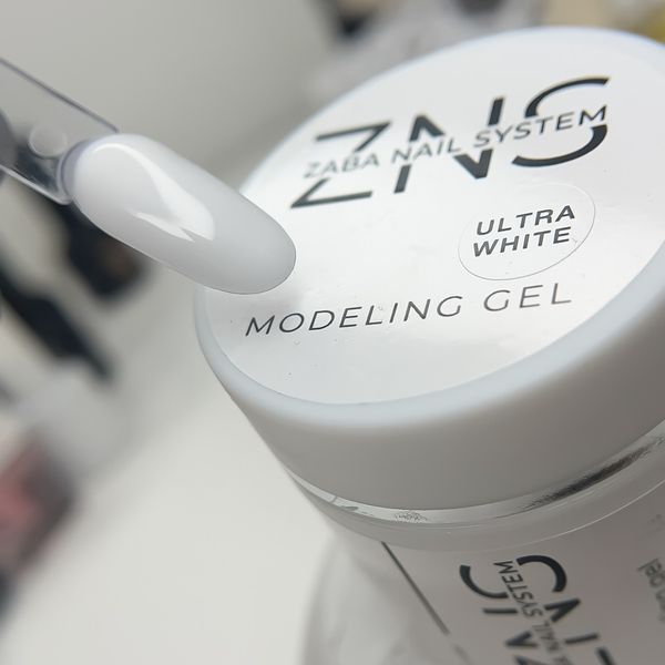 ZNS Гель для наращивания Modeling gel №004 Ultra White, 25 г 22876 фото