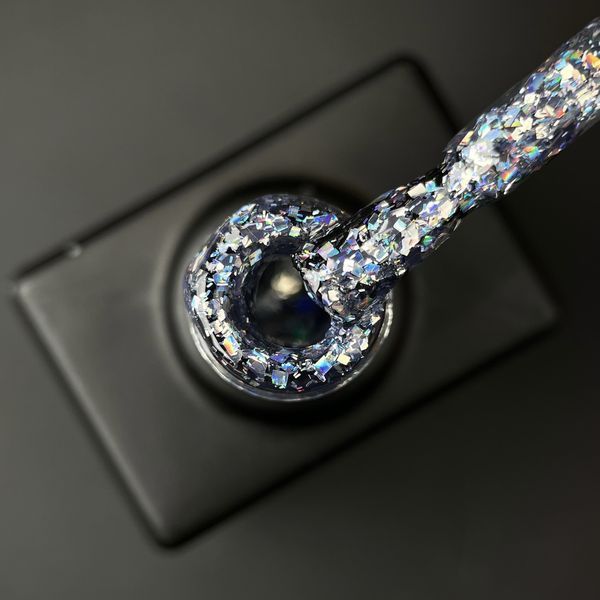 Designer Professional Glow Glitter 569 - Гель-лак з пластівцями Хамелеон різних розмірів та гліттером 9 мл 62402 фото