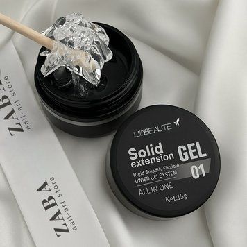 Гель твердий для моделювання та зміцнення нігтів Lilly Beaute Solid Gel №01 - 15g 70078 фото