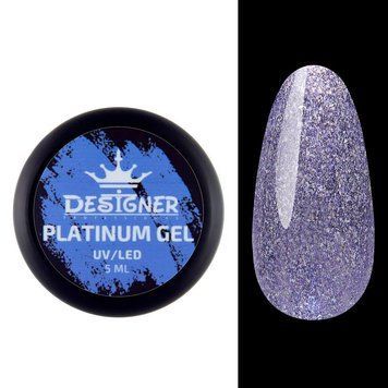 Гель с шиммером 011 Platinum Gel Designer Professional, 5 мл 62191 фото