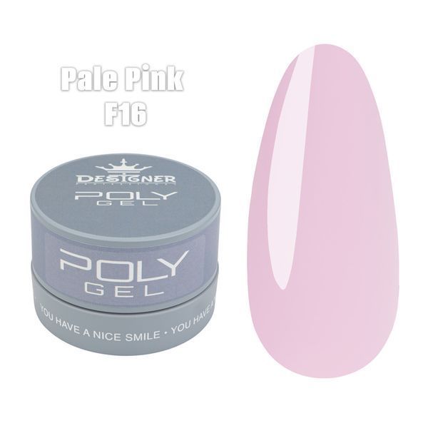 Полігель F16 - Pale Pink - Designer Professional Polygel, 30 мл 62580 фото