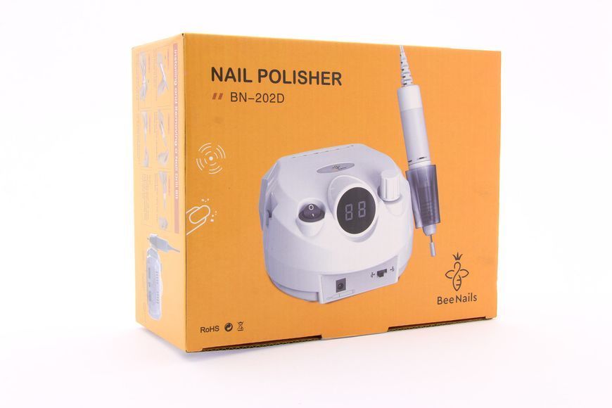Фрезер Bee Nails 202D с дисплеем 45000 об/мин, 65Вт, белый 16426 фото
