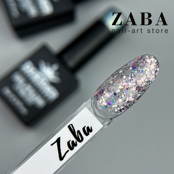 Designer Professional Glow Glitter 570 - Гель-лак с хлопьями Хамелеон разных размеров и глиттером 9 мл 62403 фото