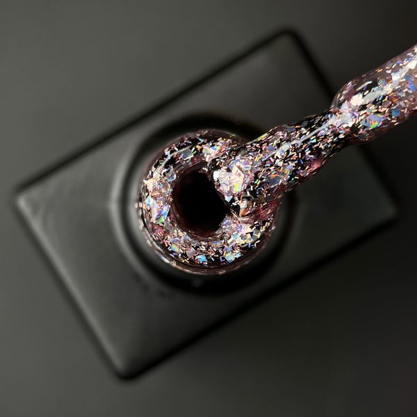 Designer Professional Glow Glitter 570 - Гель-лак с хлопьями Хамелеон разных размеров и глиттером 9 мл 62403 фото