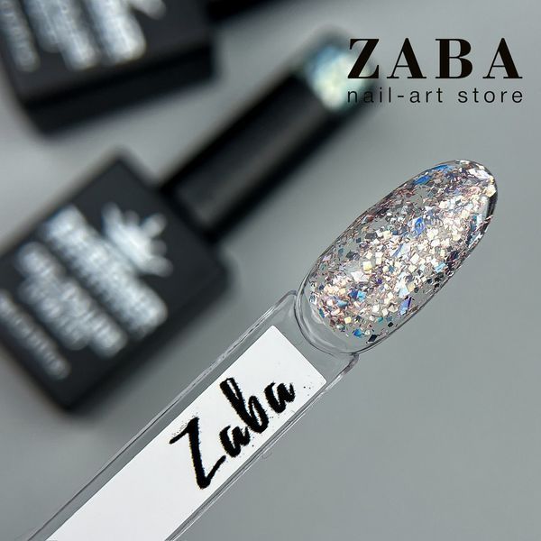 Designer Professional Glow Glitter 571 - Гель-лак с хлопьями Хамелеон разных размеров и глиттером 9 мл 62404 фото