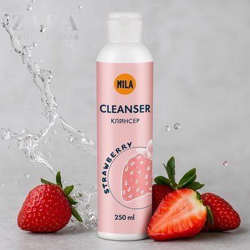 Nila Cleanser Рідина для зняття липкого шару Полуниця, 250 мл 22766 фото
