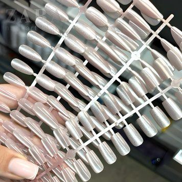 Гелеві тіпси МІКС ФОРМ "Котяче око Pink" для нігтів 120 шт 24889 фото