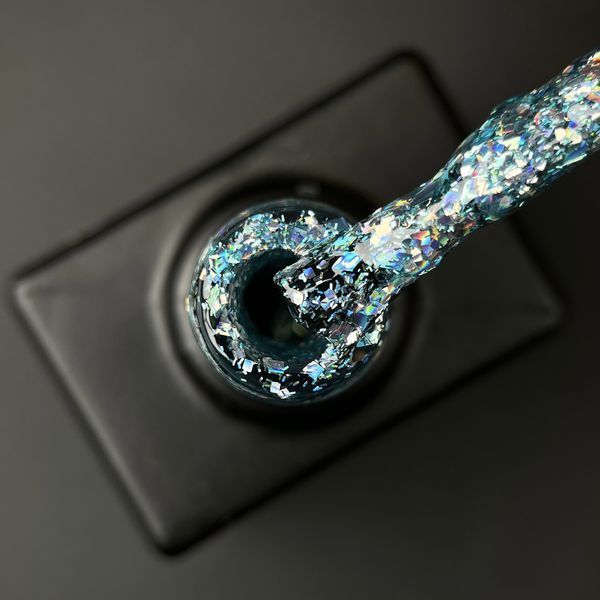 Designer Professional Glow Glitter 572 - Гель-лак с хлопьями Хамелеон разных размеров и глиттером 9 мл 62405 фото