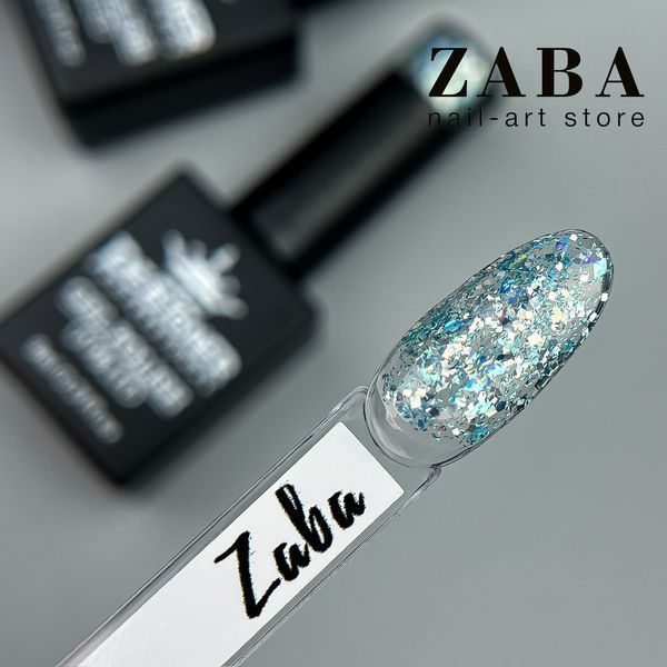 Designer Professional Glow Glitter 572 - Гель-лак с хлопьями Хамелеон разных размеров и глиттером 9 мл 62405 фото
