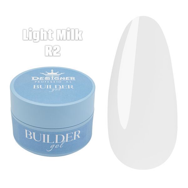 Моделирующий гель R2 - LIGHT MILK - Designer Professional Builder Gel, 30 мл 62541 фото
