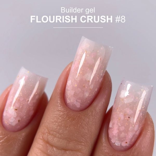 Crooz Flourish Crush Builder Gel №08 Гель для нарощування, 15 мл 25315 фото