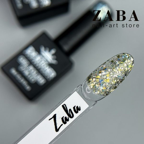 Designer Professional Glow Glitter 573 - Гель-лак з пластівцями Хамелеон різних розмірів та гліттером 9 мл 62406 фото
